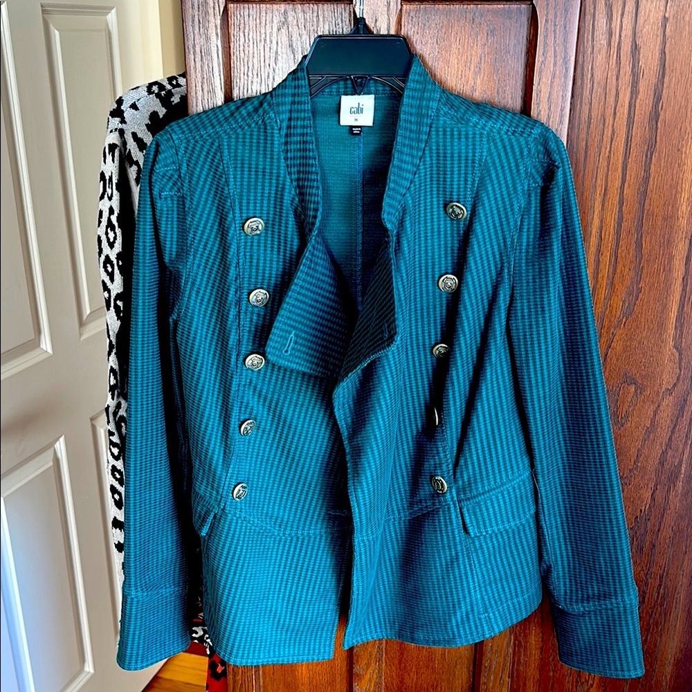 CAbi Blue Blazer Structured Tailored Design